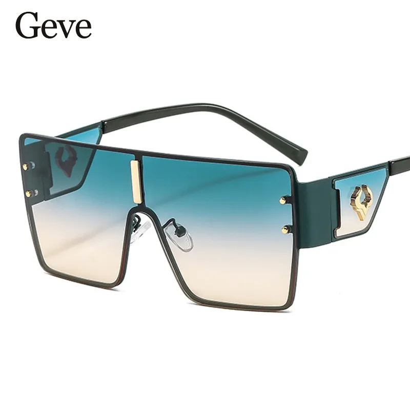 Unisex Classic Large Square Frame Design All-match Sunglasses