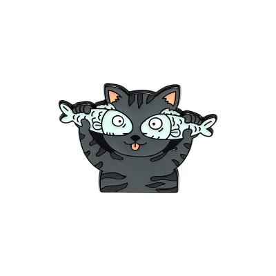 Cute Cartoon Cat Shape Enamel Alloy Brooch
