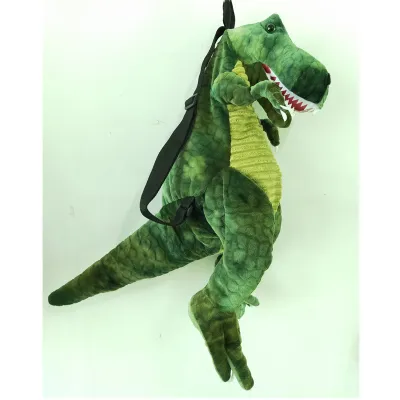 Kids Cartoon Plush Dinosaur Shape Parent-child Backpack Toddler Unisex Small Zipper