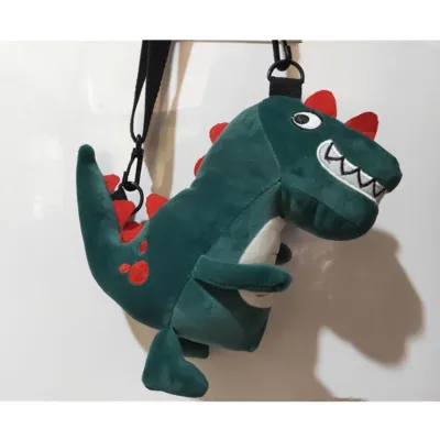 Kids Cartoon Plush Dinosaur Shape Parent-child Backpack Toddler Unisex Small Zipper