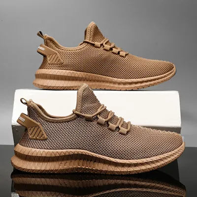 Mesh Men Breathable Trendy Lace-Up Lightweight Big Size Casual Sneakers