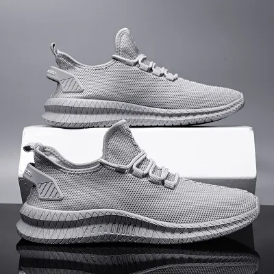 Mesh Men Breathable Trendy Lace-Up Lightweight Big Size Casual Sneakers