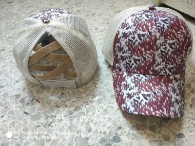Women Retro Multicolor Leopard Printed Mesh Breathable Cap