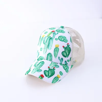 Women Retro Multicolor Leopard Printed Mesh Breathable Cap