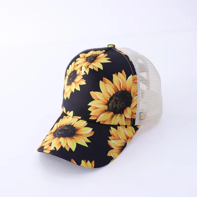 Women Retro Multicolor Leopard Printed Mesh Breathable Cap