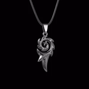 Men Punk Flame Pendant Alloy Necklace
