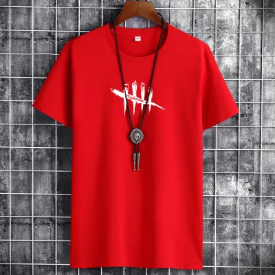 Men Plus Size Casual Short Sleeve Round Neck Geometric Printed T-shirt