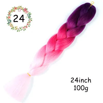 24 Inch Jumbo Braids Synthetic Hair Extensions Beauty Wigs