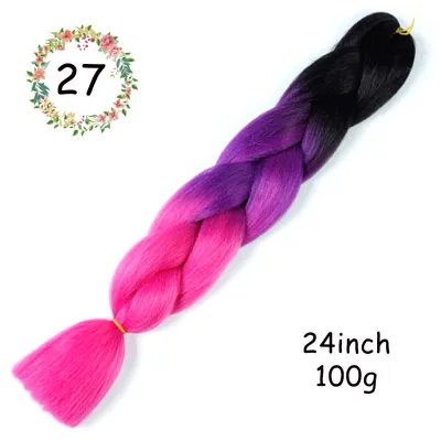 24 Inch Jumbo Braids Synthetic Hair Extensions Beauty Wigs