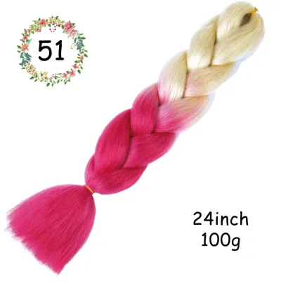 24 Inch Jumbo Braids Synthetic Hair Extensions Beauty Wigs