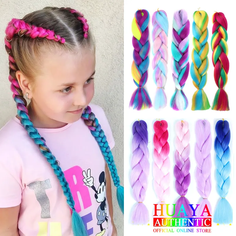 24 Inch Jumbo Braids Synthetic Hair Extensions Beauty Wigs
