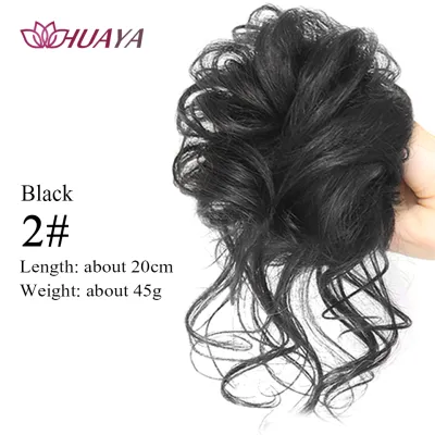 Synthetic Curly Donut Chignon With Elastic Band Scrunchies Messy Hair Bun Updo Hairpieces Extensions For Women