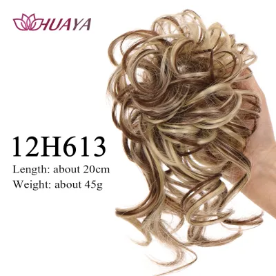 Synthetic Curly Donut Chignon With Elastic Band Scrunchies Messy Hair Bun Updo Hairpieces Extensions For Women