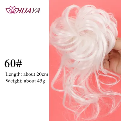 Synthetic Curly Donut Chignon With Elastic Band Scrunchies Messy Hair Bun Updo Hairpieces Extensions For Women