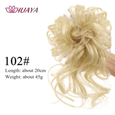 Synthetic Curly Donut Chignon With Elastic Band Scrunchies Messy Hair Bun Updo Hairpieces Extensions For Women