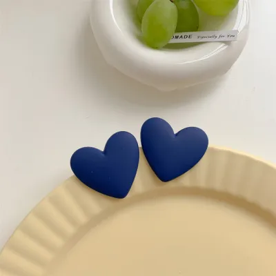 Exaggerated Heart Shape Acrylic Stud Earrings For Women Fashion Ol