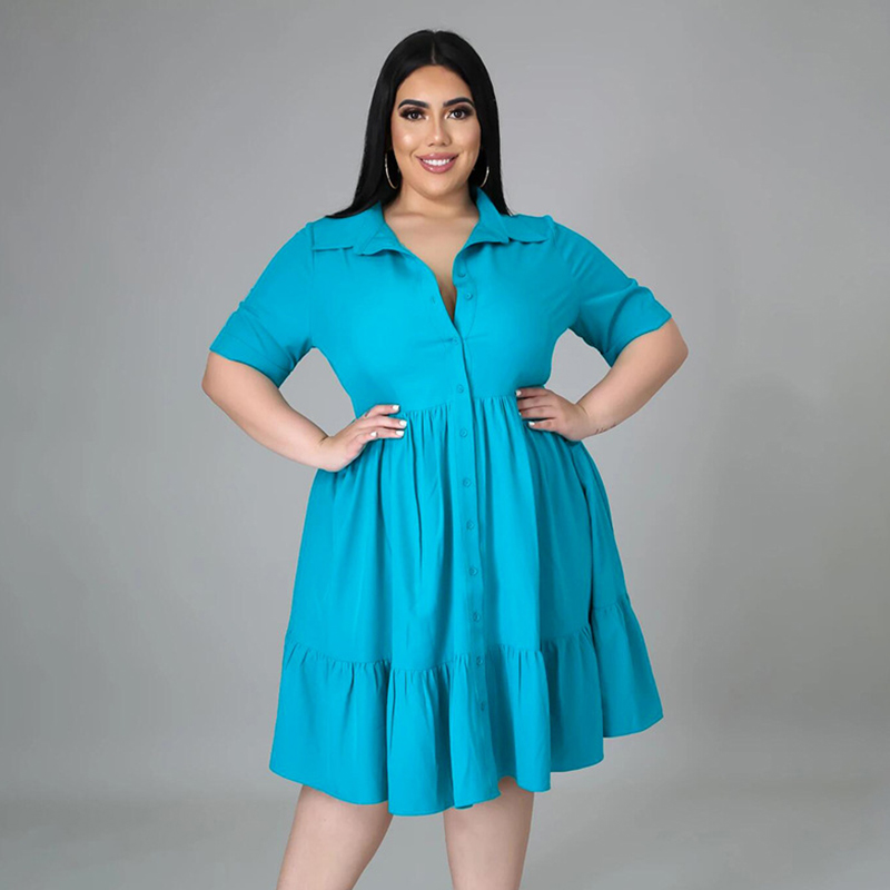 Wholesale Plus Size Women Summer Casual Solid Color Short