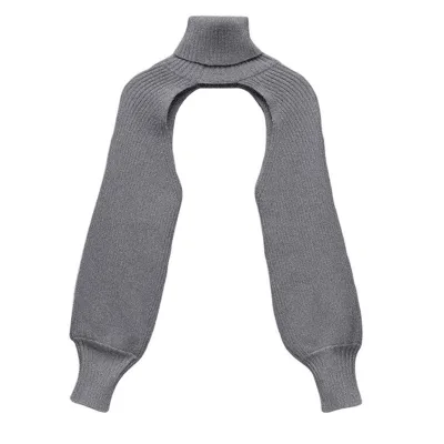 Women Casual Edgy Long Puff Sleeves Turtle Neck Solid Color Sweater
