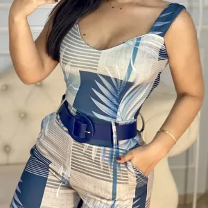 Women Summer Elegant Bohemian Sleeveless Rompers