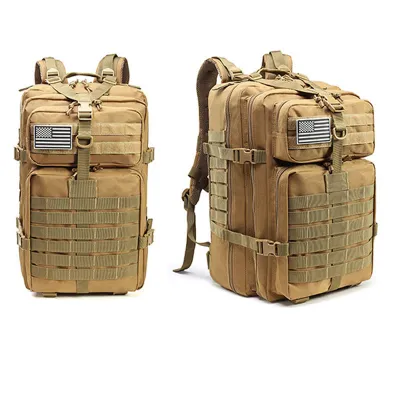 Men Outdoor Commuter Camouflage Pattern Buckle Zipper Design Large Capacity Oxford Backpack
