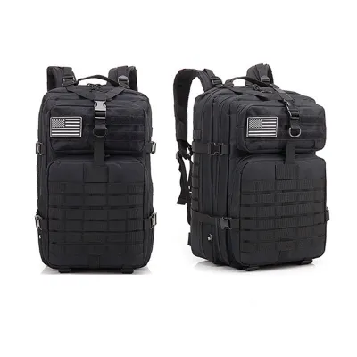 Men Outdoor Commuter Camouflage Pattern Buckle Zipper Design Large Capacity Oxford Backpack