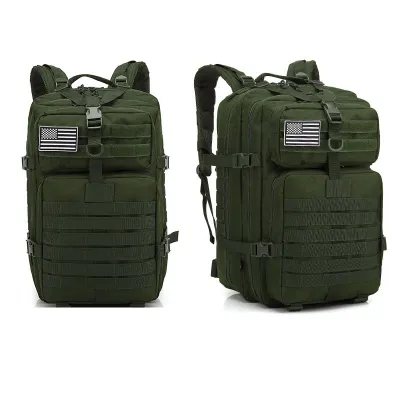Men Outdoor Commuter Camouflage Pattern Buckle Zipper Design Large Capacity Oxford Backpack