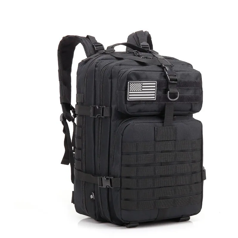 Men Outdoor Commuter Camouflage Pattern Buckle Zipper Design Large Capacity Oxford Backpack