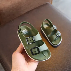 Kids Basic Color Blocking Non-slip Casual Sandals