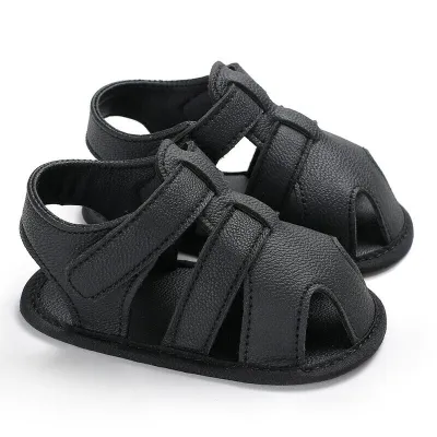 Baby Boys Simple Solid Color Soft Bottom First Walkers