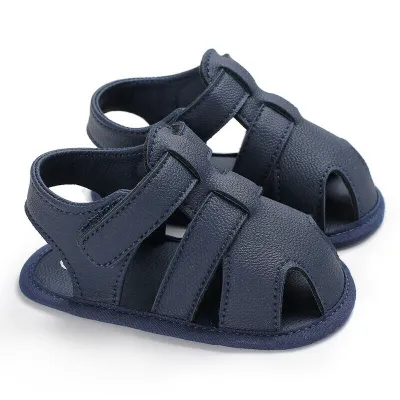 Baby Boys Simple Solid Color Soft Bottom First Walkers