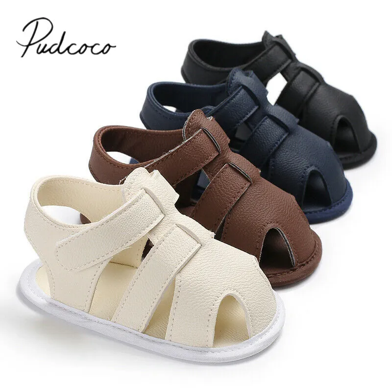 Baby Boys Simple Solid Color Soft Bottom First Walkers
