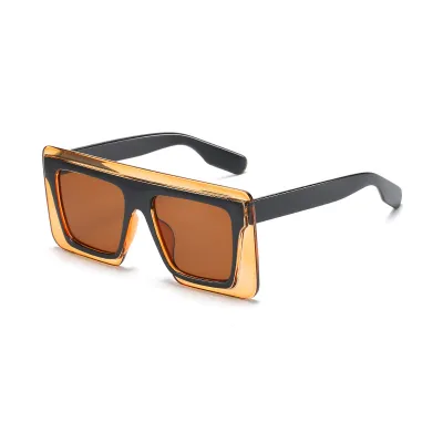 Women Classic Square Frame One-Piece Sunglasses UV400