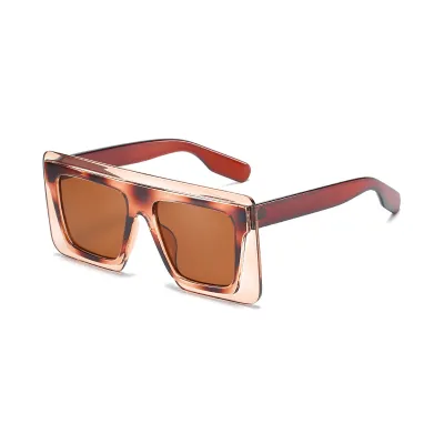 Women Classic Square Frame One-Piece Sunglasses UV400