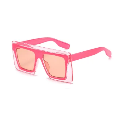 Women Classic Square Frame One-Piece Sunglasses UV400