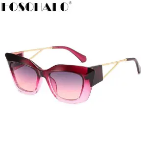 Women Retro Square Cat Eye Shaped Sunglasses UV 400