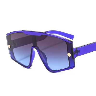 Women Outdoor Punk Oversized One-Piece Sunglasses UV400