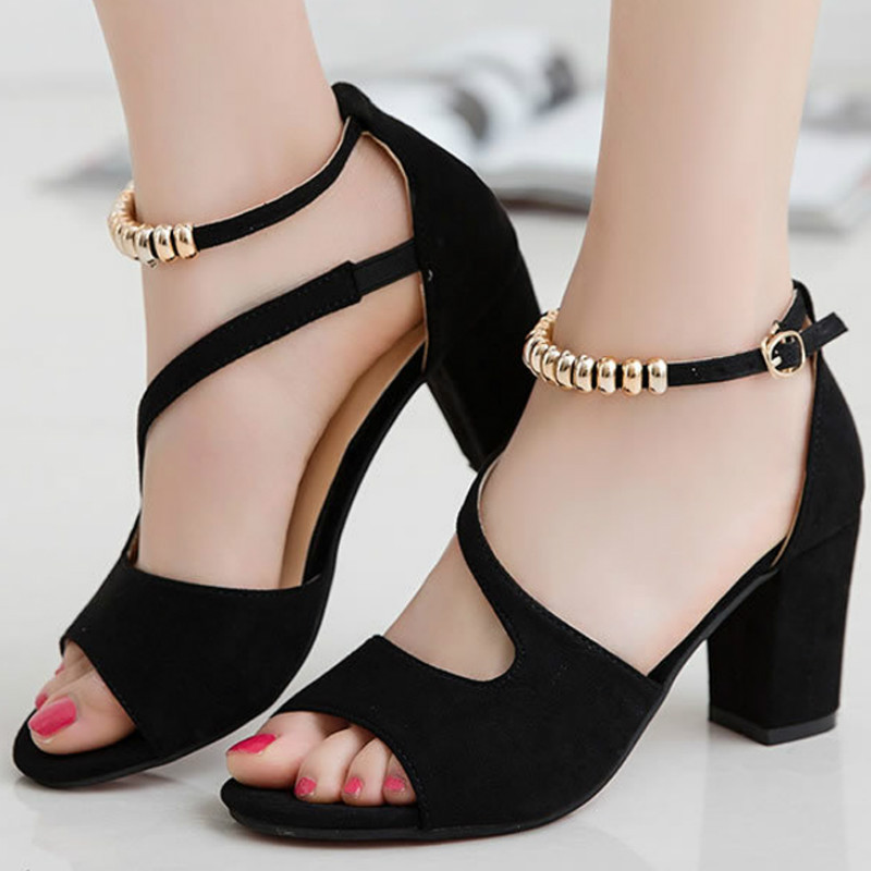Beaded Heeled Sandals - Black | Boden US