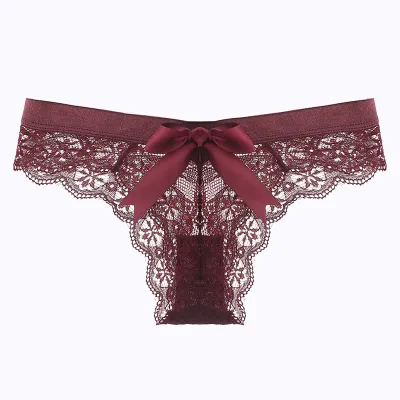 Women Sexy Lace Hollow Out Low Waist Panty