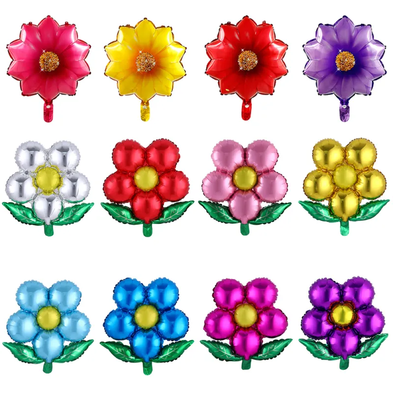 Cute Flowers Shape Foil Globes Pink Gifts For Girls Birthday Party Decoration Balloon