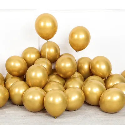 50Pcs 12Inch New Chrome Metallic Latex Balloons
