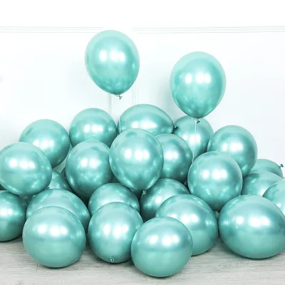 50Pcs 12Inch New Chrome Metallic Latex Balloons