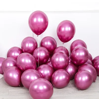 50Pcs 12Inch New Chrome Metallic Latex Balloons