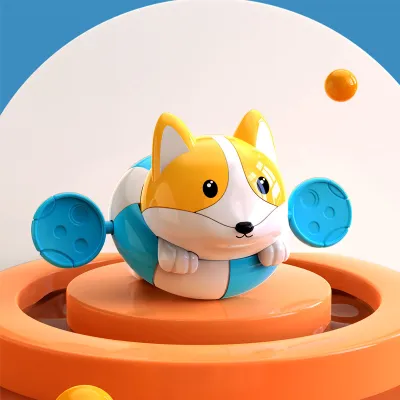 Baby Cute Pig Riding A Flying Saucer Corgi Bathroom Water Play Kids Toys