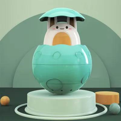 Baby Cute Pig Riding A Flying Saucer Corgi Bathroom Water Play Kids Toys
