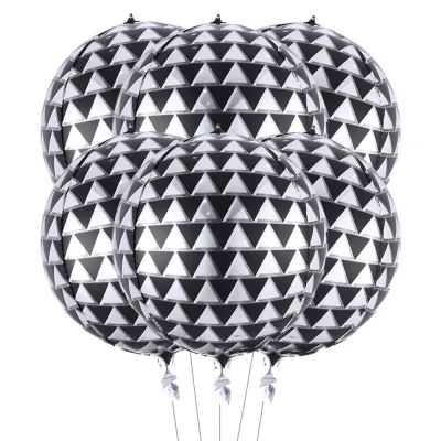 22Inch 4D Disco Wedding Birthday Popular Party Decor Rock And Roll Looks Round Cube Shaped Balloon