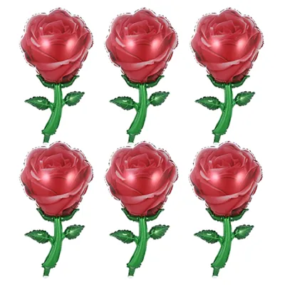 Valentines Day Gift Red Rose Foil Balloons