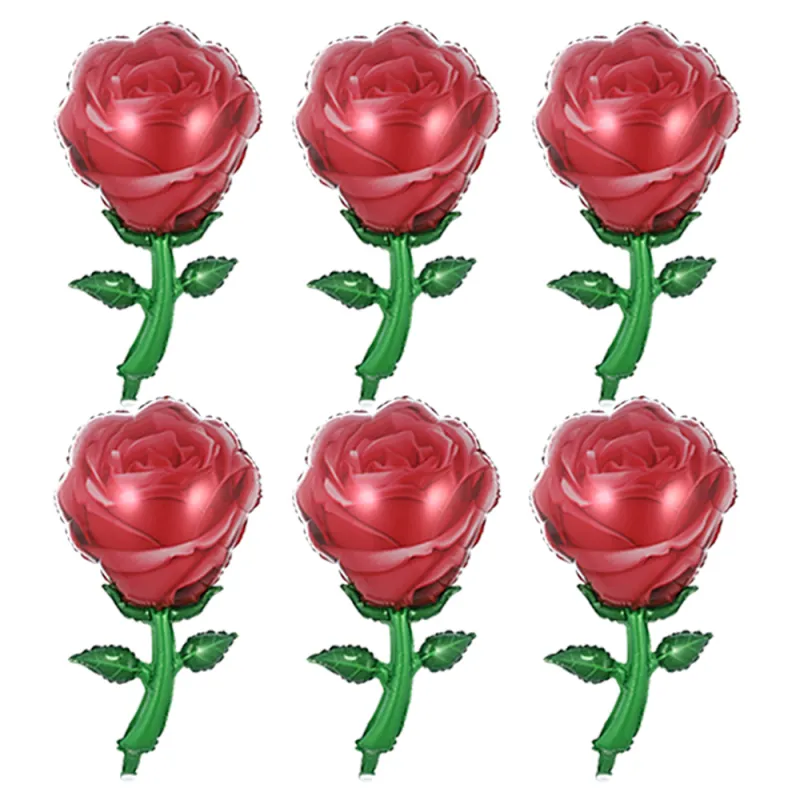 Valentines Day Gift Red Rose Foil Balloons