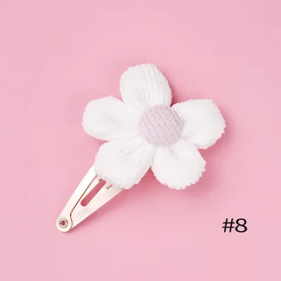 Kids Girls Cute Flower Corduroy Hair Clip Hair Accessory - Polyester Nylon Floral