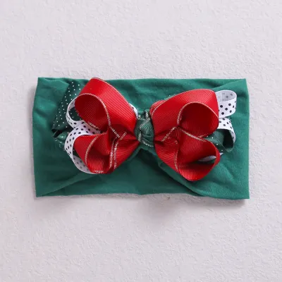 Unisex Kids Girls Color Block Multi-layer Bow Design Nylon Headband