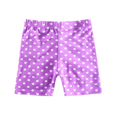 Kids Girls Basic Polka Dot Elastic Beach Shorts Summer Cotton Polyester Swimwear